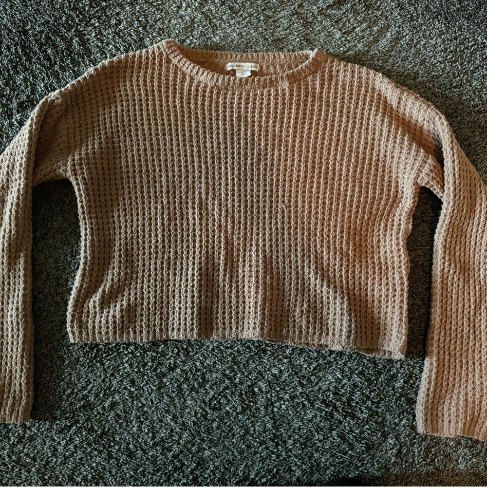Cozy Tan Sweater - Small